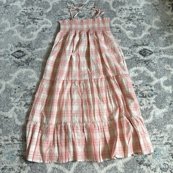 Polo Ralph Lauren Cream and Pink Plaid Cotton Dobby Dress - Picture 8 of 11